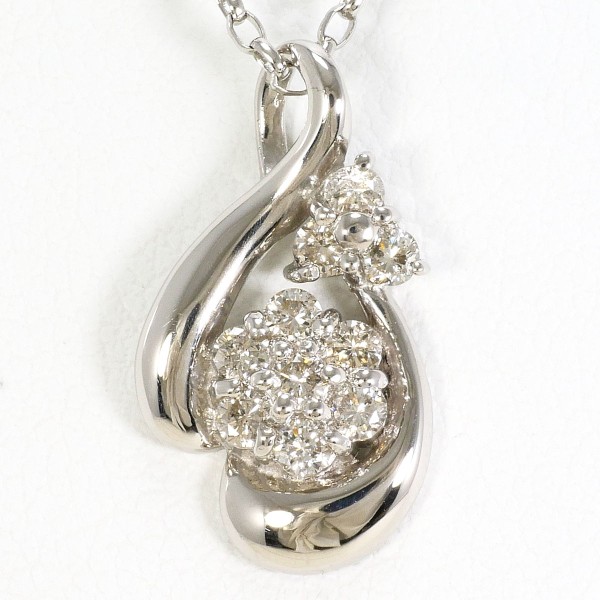 PT900 プラチナ PT850 ネックレス ダイヤ 0.30 中古