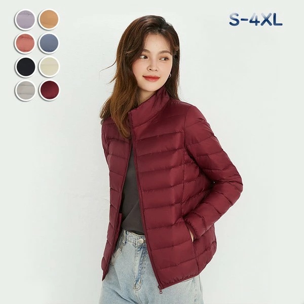 ダウンジャケット 90％ダウン 暖かい レディース ステンカラー ダウンコート ライトダウン 軽量ダウン アウター 柔らかい 防寒性 冬服 防寒着 あったか ジャケット 秋冬 柔らかい 軽い着心地 d 10,467円