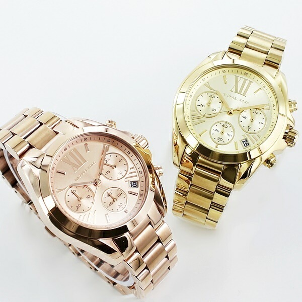 マイケルコース 腕時計 手表 ブレスレット 日付 カレンダー かわいい おしゃれ 女性 彼女 友達 ゴールド ローズゴールド 選べる 3カラー うでどけい ポイント消化