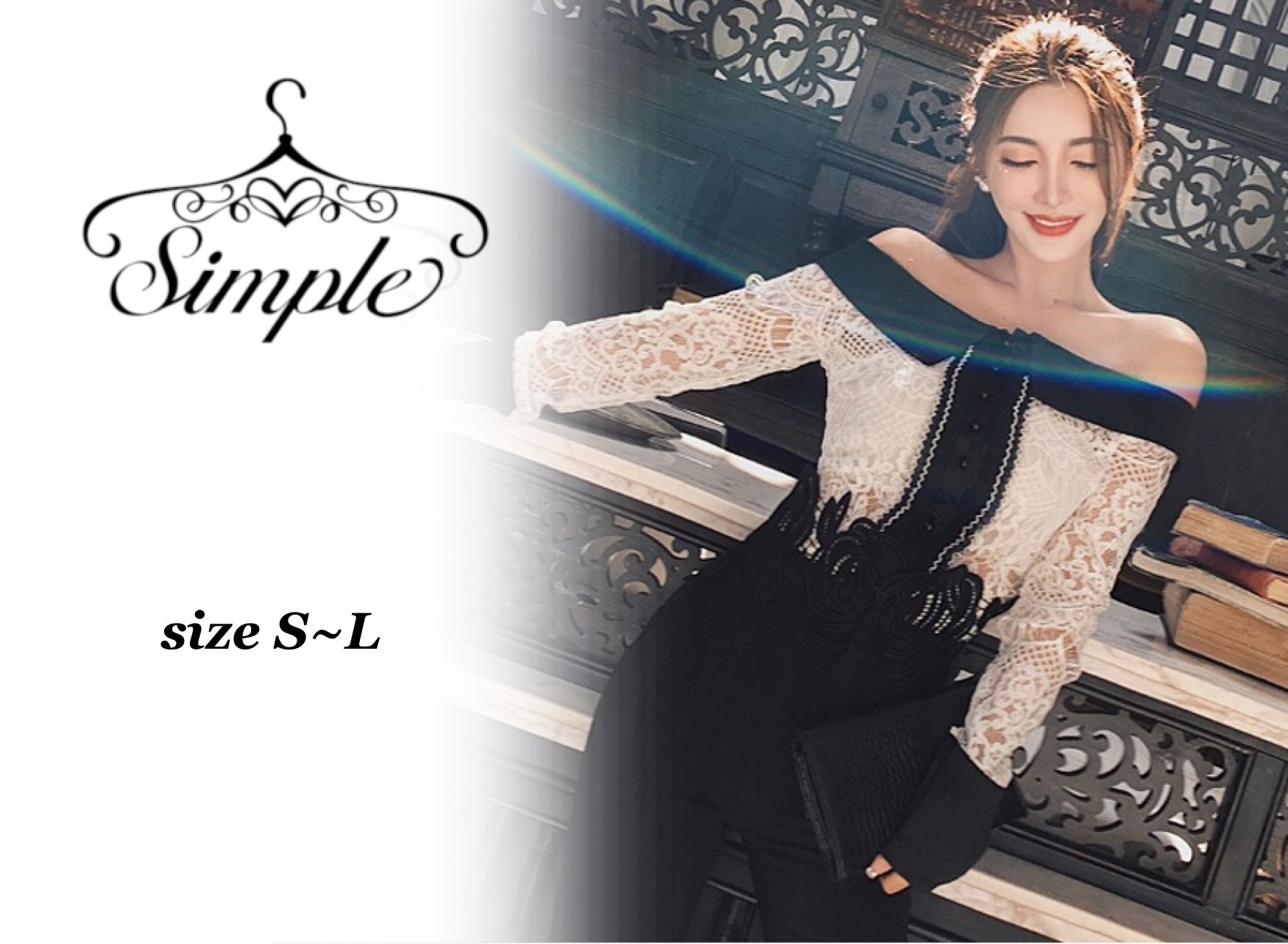 オフショルダー ボタン レース レディース ファッション トップス ブラウス 可愛い きれいめ おしゃれ 夏 春 秋 韓国 20代 30代 体型カバー4225 6,544円