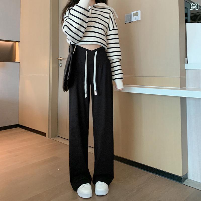 レディース　パンツ　スウェット　 マタニティパンツ 春秋 2025 新型 アウター 小さい サイズ お腹を 締め付けない カジュアル ローウエスト 春 ワイド レッグ パンツ 春服