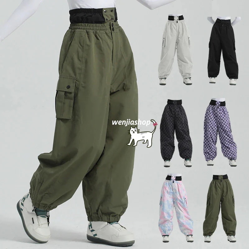 【急速出荷!】スノーボードウェア パンツ レディース メンズ 防水15000mm スキーウェア 単品 カーゴパンツ ズボン ロングパンツ 韓国風 男女兼用 スノボウェア スノーウェア 防水 防寒防雪保