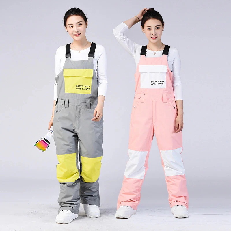 【急速出荷!】スノーボードウェア つなぎ ビブパンツ レディース メンズ スキーウェア スノボウェア スノーボード ウェア 防寒着 防水着 韓国風 ロングパンツ A44