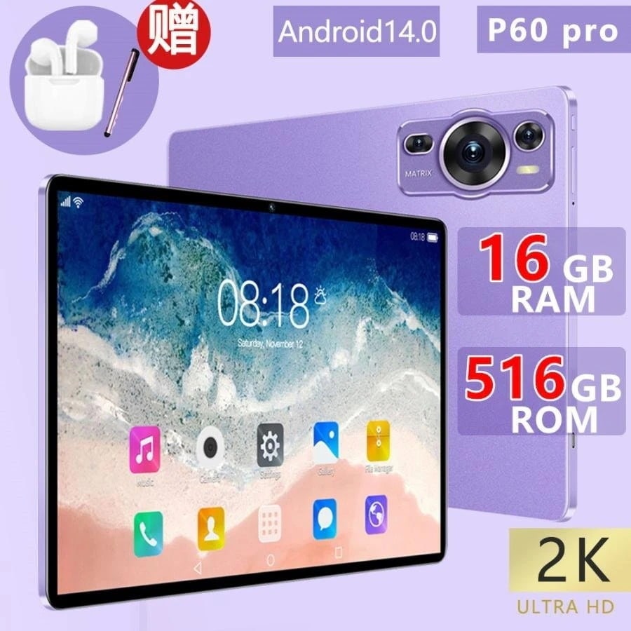 【新品特典】タブレット Android14.0 PC 本体 10.1インチ 20000mAhバッテリー 16+512GB GPS機能搭載 Bluetooth Wi-Fiモデル 通話対応 子供向け ネッ