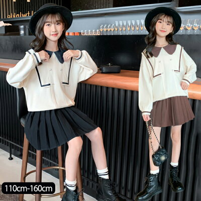 セットアップ上下セット女の子シャツスカート入学式フォーマルミlニスカート子服セットアップスカートセットプリーツスカートキッズ長袖子シャツ卒業式2点セットジュニア服七五三発表会カジュアル普段着