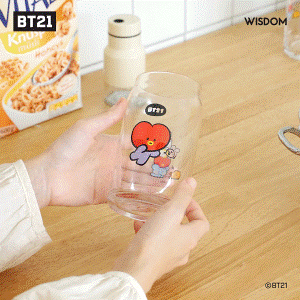 glass cup キャラクター 飲料水 保管 カフェ遊び BTS公式グッズ