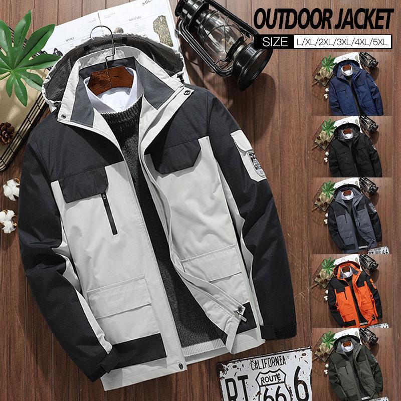 [即纳]人気の新作春秋 ブルゾン アウトドアウエア 撥水 フード付き ジャンバー マウンテンパーカー アウター ウインドブレーカー ジャケット メンズ パーカー 大きいサイズ【短納期】