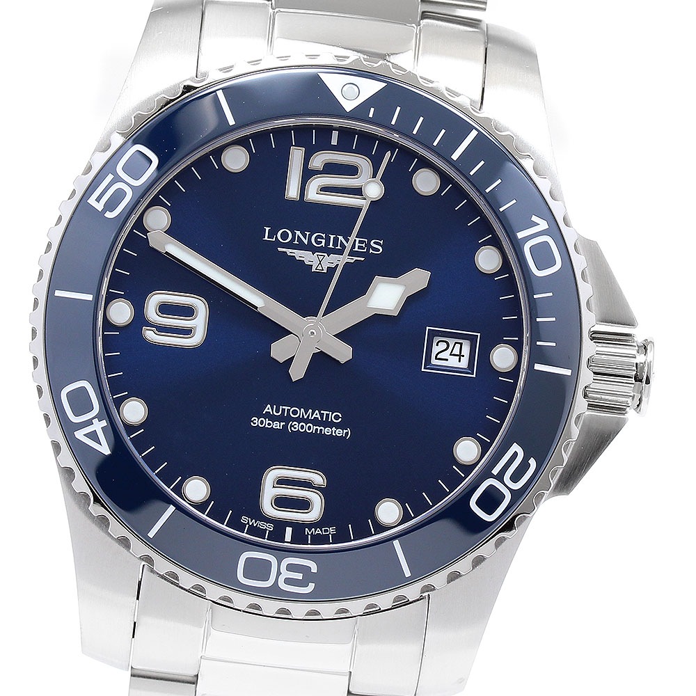 ロンジン LONGINES L3.781.4 ハイドロコンクエスト デイト 自動巻き メンズ 美品 箱・保証書付き_896892【中古】