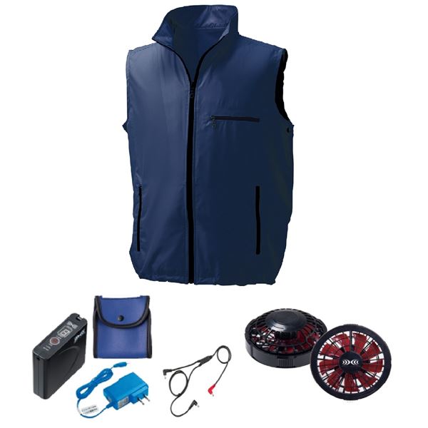 KU91830 空調服 ポリ製 ベスト FAN2200BR/LISUPER1 ネイビー 5L