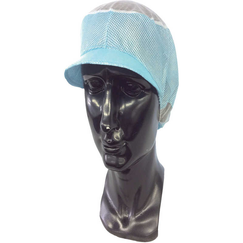 東京メディカル　東京メディカル でんでん帽(帯電タイプ) ブルー ツバ付通気型 50枚入　CA-104B