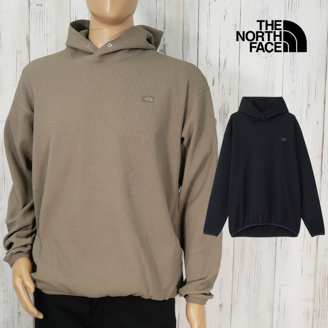 ザ・ノース・フェイス トップス メンズ NT12460 長袖 フード Tシャツ パーカー レディース カットソー カジュアル シンプル アウトドア キャンプ 自転車 エンライドワッフルフーディー 茶色