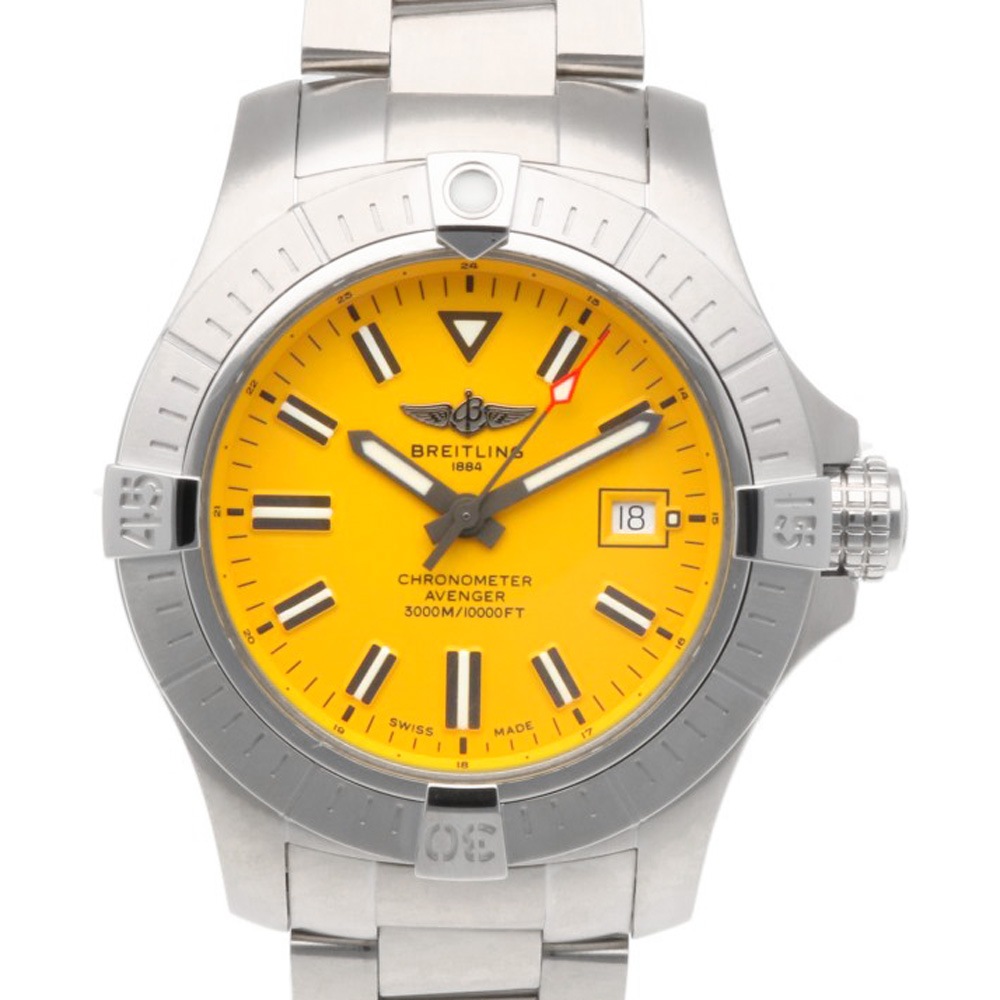ブライトリング アベンジャーズ 腕時計 ステンレススチール A17319 自動巻き 1年保証 BREITLING 中古