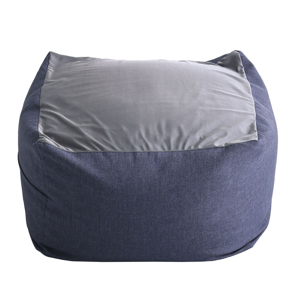 ジャンボなキューブ型ビーズクッション・日本製（Lサイズ）カバーがお家で洗えます Guimauve-ギモーブ-　SH-07-GMV-L-BL　ブルー