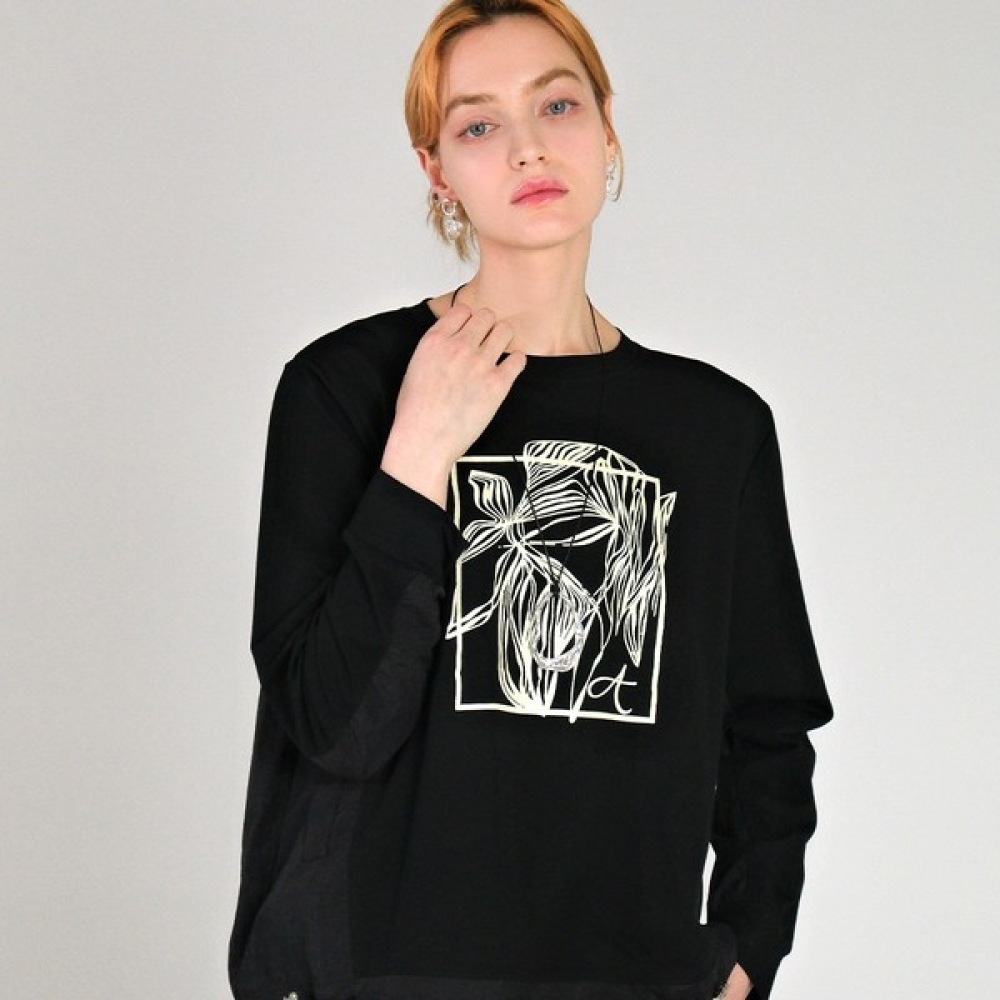 (マックス・カルティジオ) ドローイング・スウェットシャツブラウス