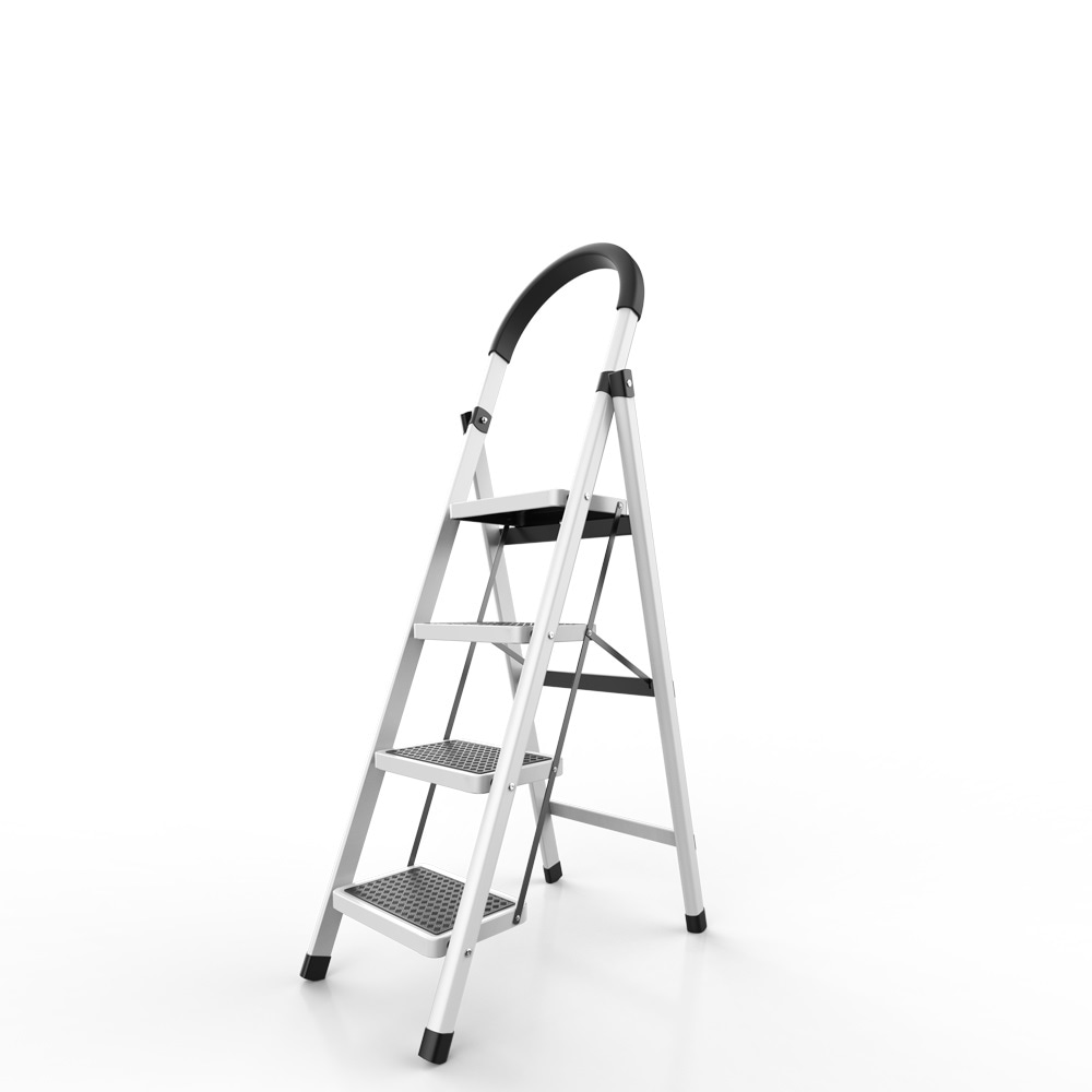 象リビング 梯子 4段 踏み台 フォールディング ステップ 折りたたみ アル雑物 ホワイト