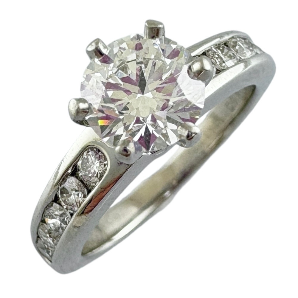 ティファニー ソリティア リング 指輪 7.5号 Pt950プラチナ ダイヤモンド TIFFANY&Co. 中古 美品