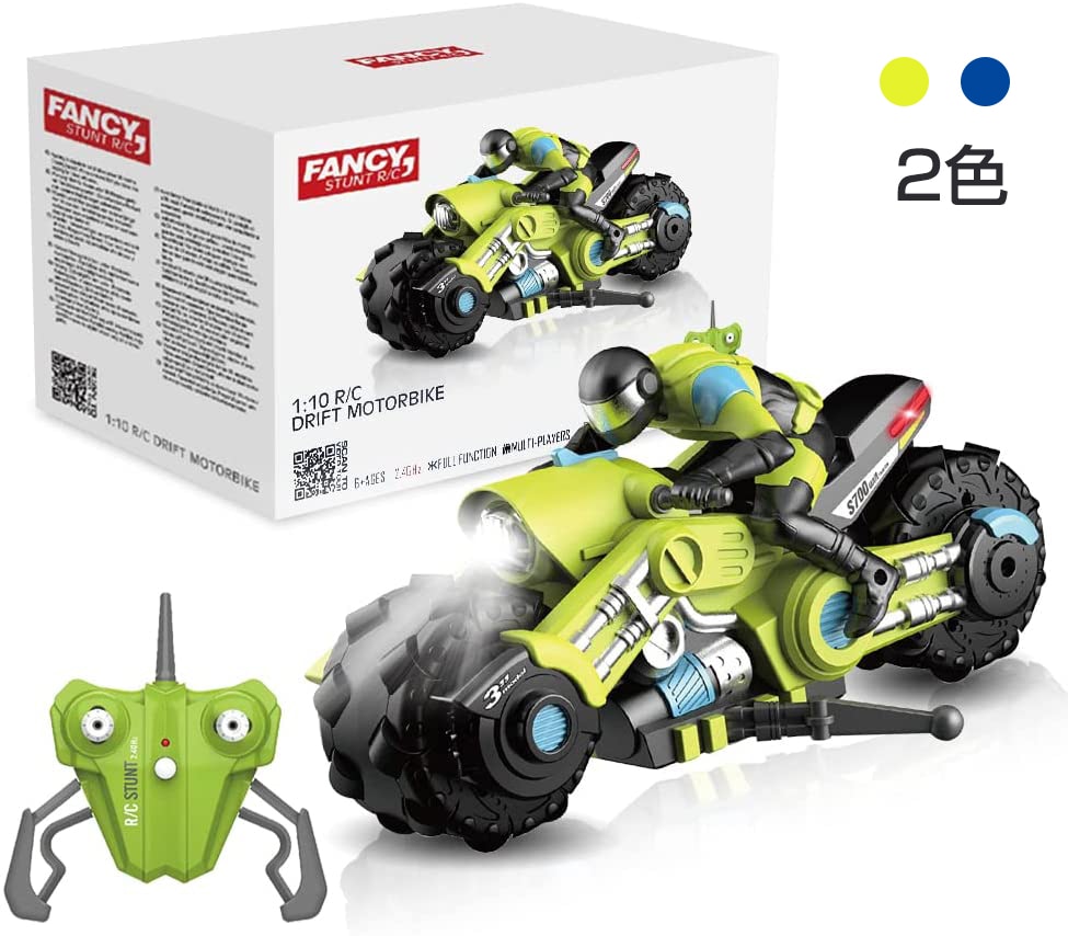 ラジコンカー 1/10スケール 2.4GHz無線 ドリフト可能 360度回転 LEDライト付 2バッテリー60分稼働 子供向け おもちゃ 男女兼用 誕生日 クリスマス プレゼント