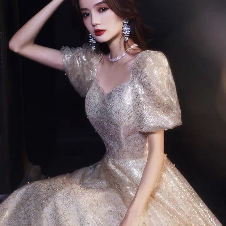 キャバドレス バースデードレス フランスのイブニングドレス ウェディングドレス 2025新しいプレミアム感スリムガウン パーティードレス 誕生日パーティードレス