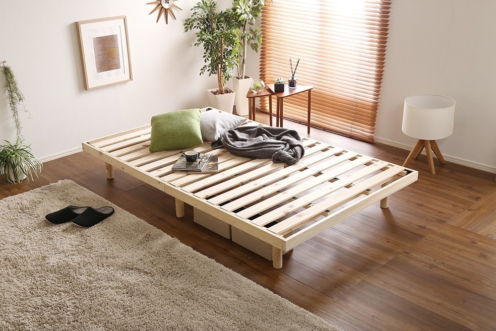 すのこベッド　セミダブル　ホワイト　ローベッド　フロアベッド　木製　SBSD白 すのこベッド セミダブル ホワイト ローベッド フロアベッド 木製 SBSD