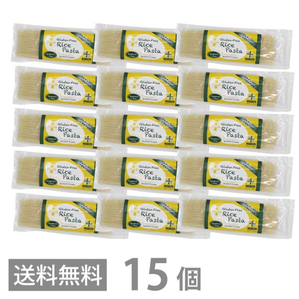 PLUS グルテンフリー ライスパスタ スパゲッティ 200g ×15 太さ1.3mm スパゲティ 小麦不使用 米粉麺 乾麺 国産パスタ・マカロニ
