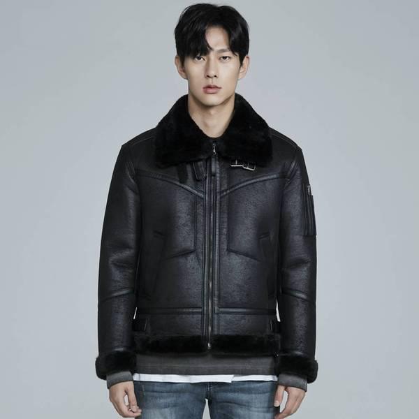 男性ハイネックヴィンテージムートン(B224LI010P)