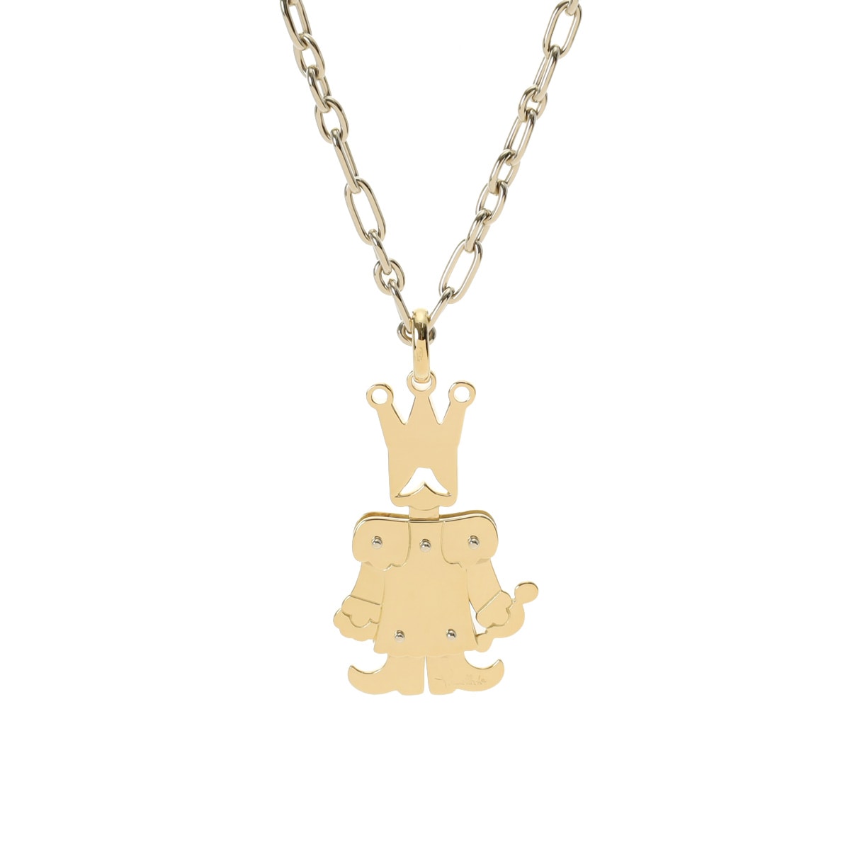 キングネックレス レディース K18イエローゴールド K18ホワイトゴールド ネックレス Aランク 中古 銀蔵