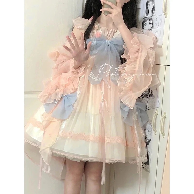 スイートフェアリーチャイナロリータドレスロリータゴージャスメッシュプリンセススカート