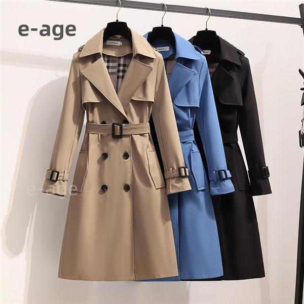 トレンチコート スプリングコート レディース コート アウター 秋服 ロング丈 カジュアル 入学式 卒業式 通勤 通学 入園式