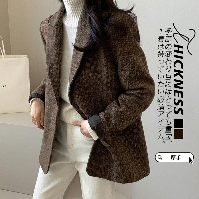 超目玉新品 チェスターコート レディース 冬服 ラシャコート ジャケット マウンテンパーカー 折襟 パーカー カジュアル ボタンダウン アウター 春秋 着痩せ