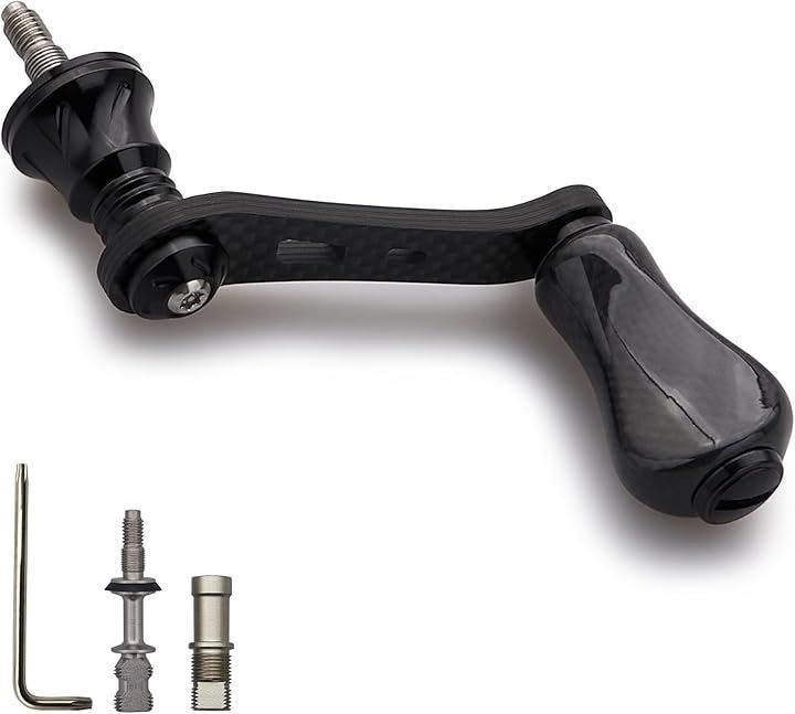 42mm リール ハンドル ノブ 搭載 シマノ ダイワ スピニングリール 通用ライトゲーム 渓流釣りGourd Series - ブラック(20mmノブ搭載 - ブラック, 42mm)