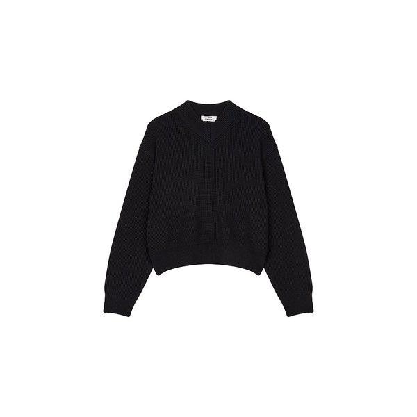 Vネック クロップ プルオーバーニット (9103452911AR)