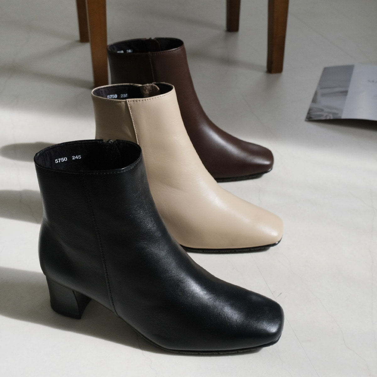 ショートブーツ本革 レディース