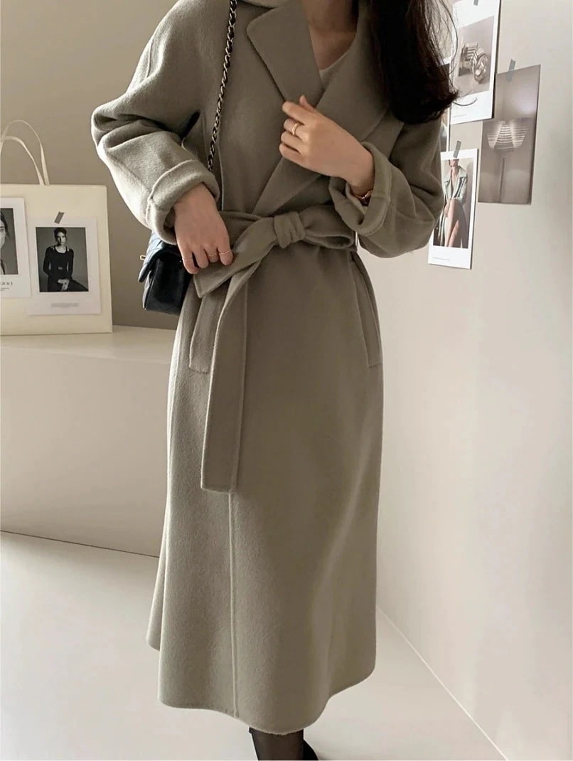 コートコート韓国風レディースブレザーネックコート秋冬コートニーロングコートラシャコート