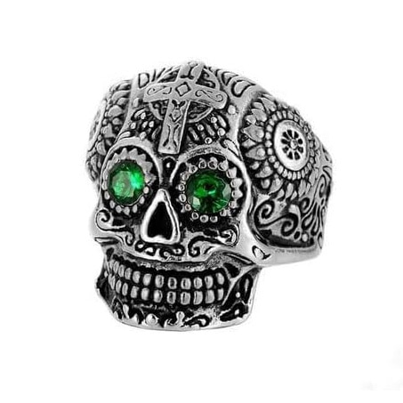 リング 指輪 メンズ ステンレス ゴージャス スカル ステンレスリング サージカルステンレス 髑髏 ユニーク パンク 個性的 ユニセックス プレゼント