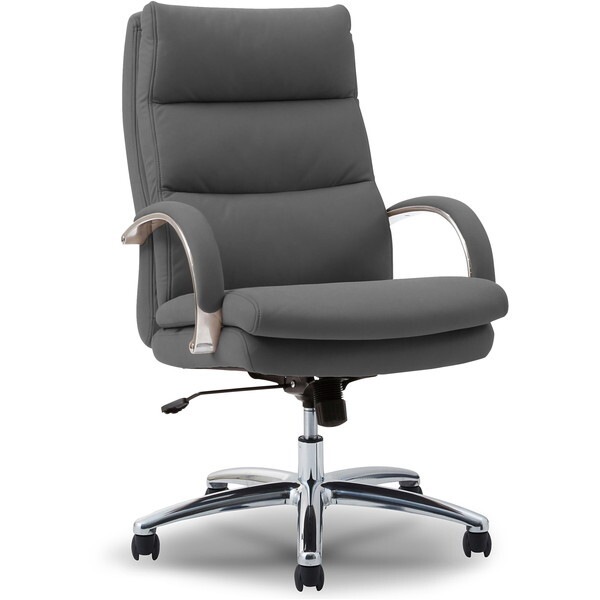 関家具 359140 グラント チャコールグレー ハイタイプ シルキーファイバー オフィスチェア メーカー直送