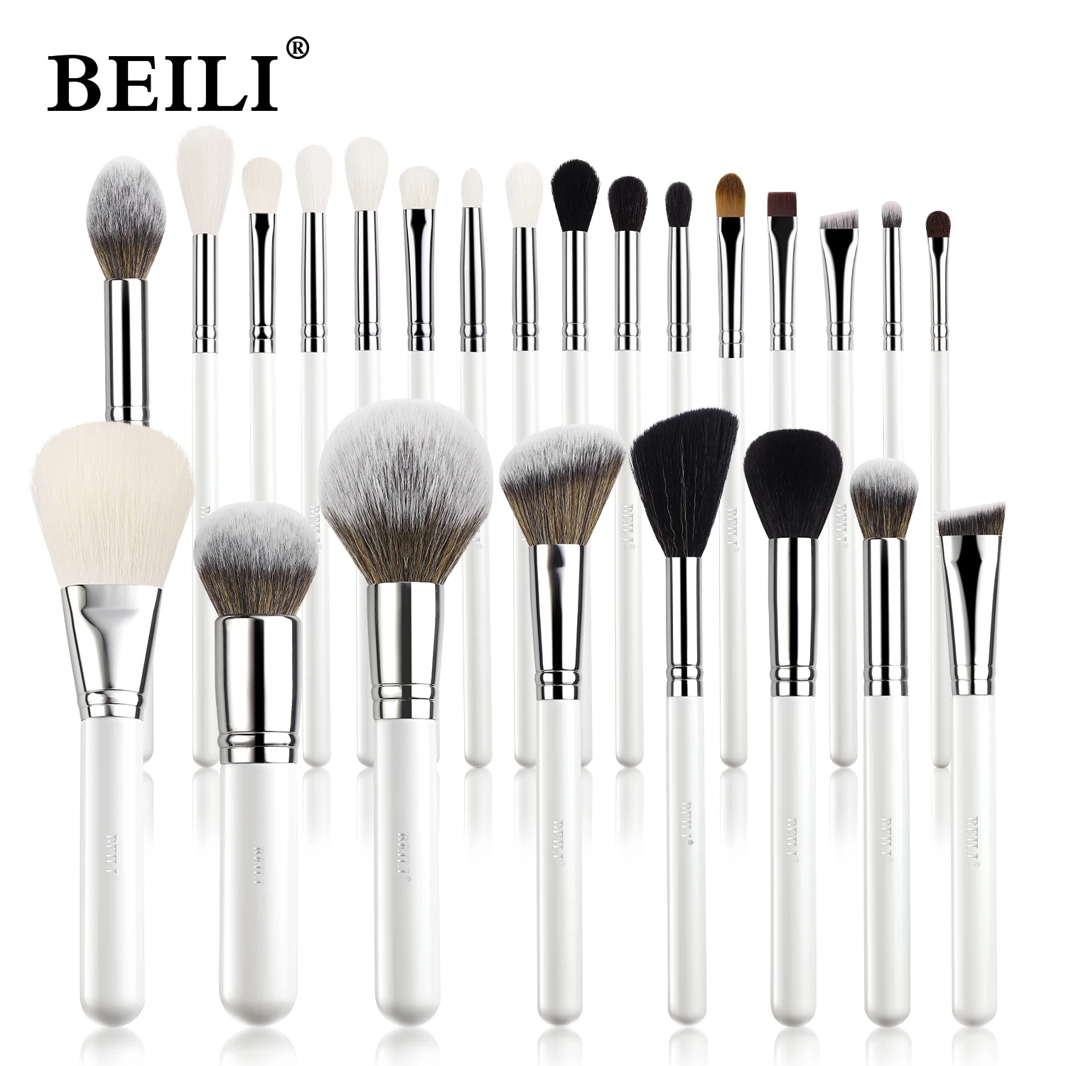Beili-メイクブラシセット,水性材料ハンドル,ファンデーション,チーク,眉毛,アイシャドウ,2442個