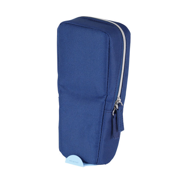 （まとめ買い）ペンケース エアピタファスナー ネイビー AK066NB [x3]