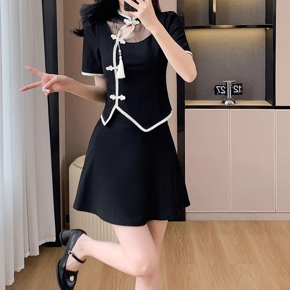 セットアップ 上下セット ドレスセット ツーピース 2点セット 半袖トップス＋ミニスカートセット レディース かわいい 大人可愛い おしゃれ ガーリー エレガント キュート きれいめ 上品 お出かけ