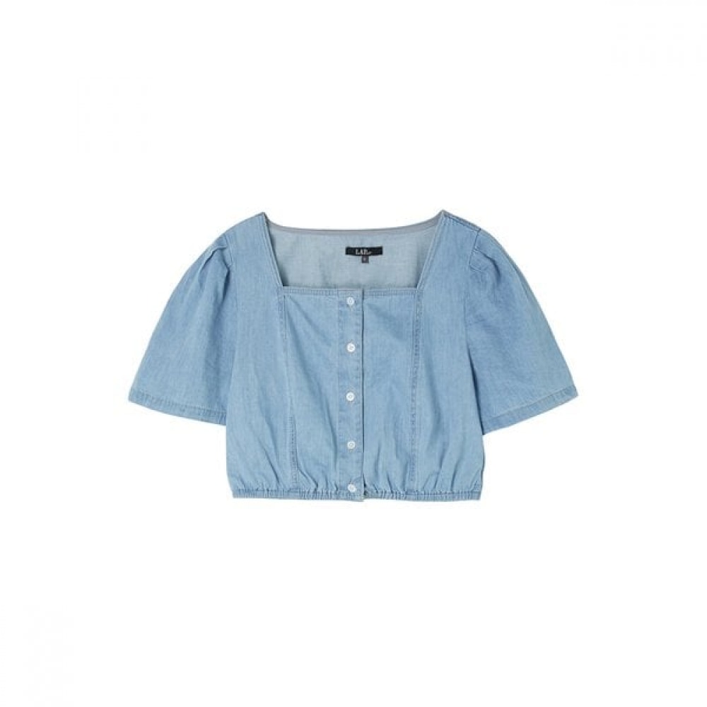 AR スクエアクロップデニムブラウス上セット AR2DB570