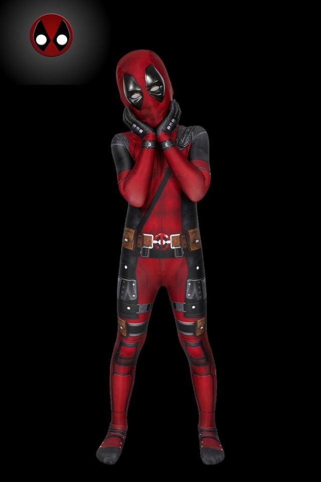 新タイプ追加 激安販売 デッドプール ウェイド・ウィルソン Deadpool Wade Wilson ジャンプ 子供用 コスプレ衣装[J19003AA-KID]