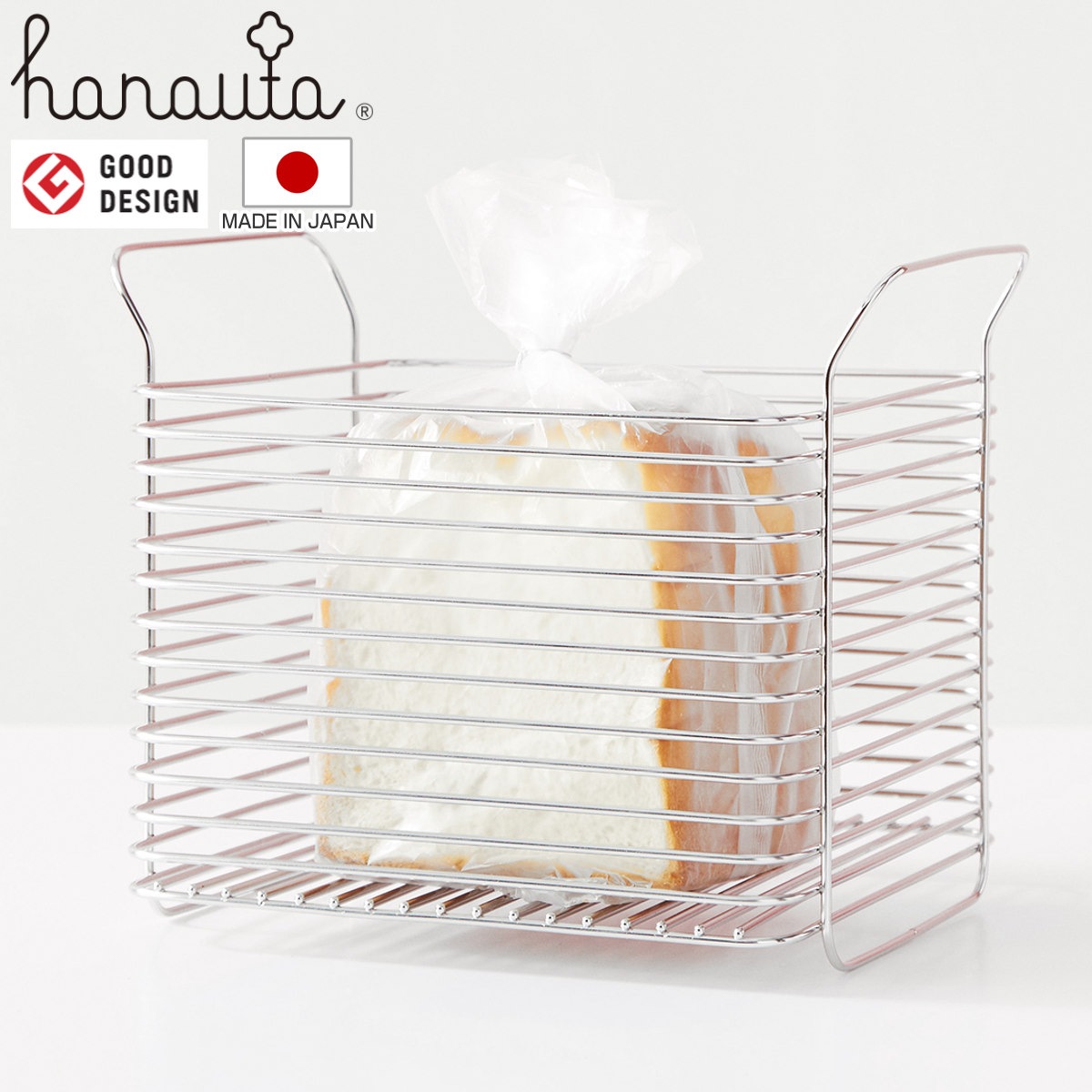 キッチンバスケット L hanauta ハナウタ シルバー ワイヤーバスケット ワイヤーラック 収納バスケット ステンレス 日本製 かご 深型 収納かご 小物入れ 収納ボックス 整理ボックス