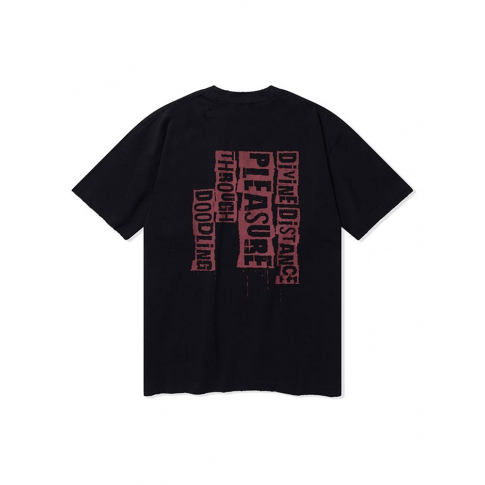 ディバインディスタンスダメージパンクロゴ T シャツ