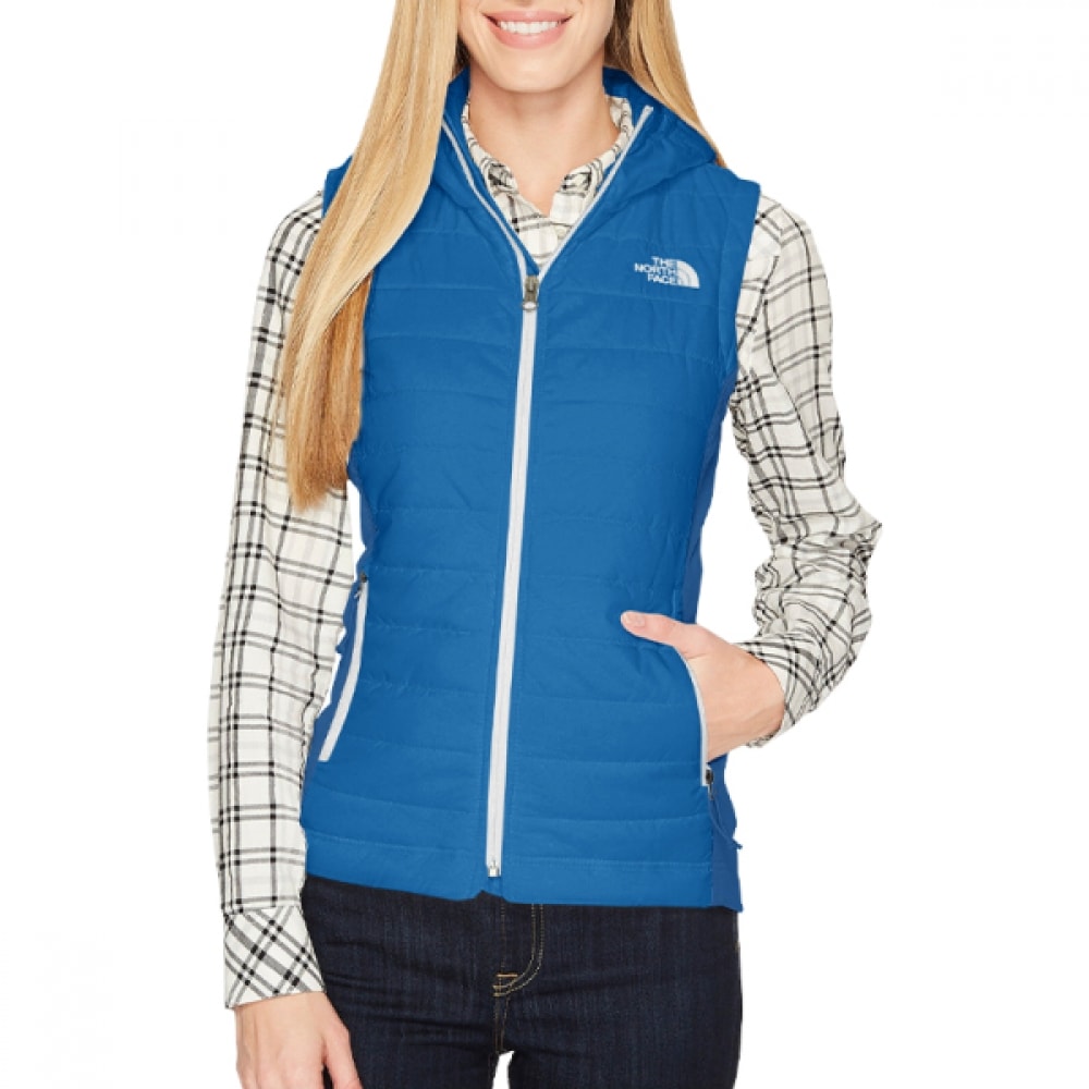 ノースフェイスウィメンズパッド入りフード付きベスト E