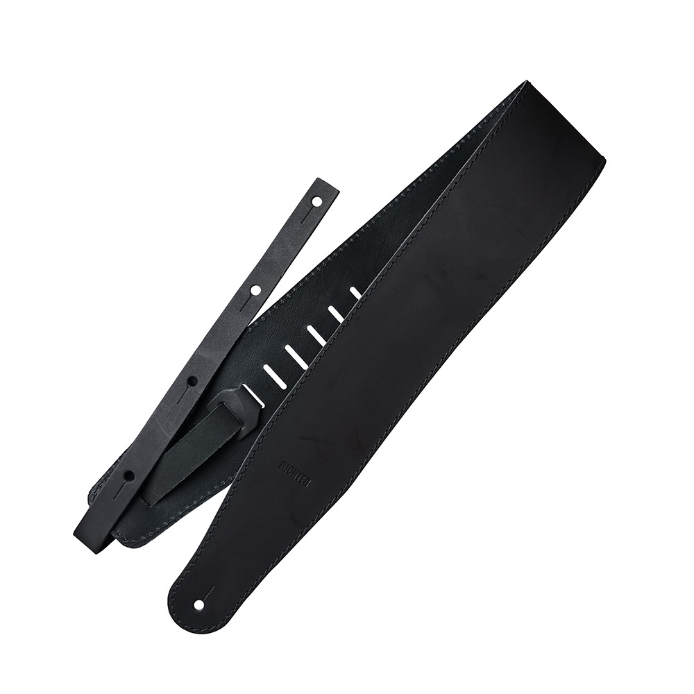 Richterシリーズ ハンドメイド仕様本革ギターストラップ Raw III Contour Vintageシリーズ 1502 Black 幅広9cm ドイツ製 アンティーク風 6,406円