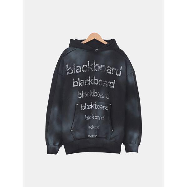 男性ストリートウォッシングフード付き長袖プリントTシャツSABM001_P390804459