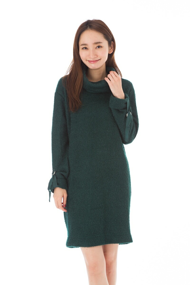 ファス(FAS)ワンピース T1 T2 T3サイズ 長袖 タートルネック ニット 大人ワンピース レディース Fille A Suivre