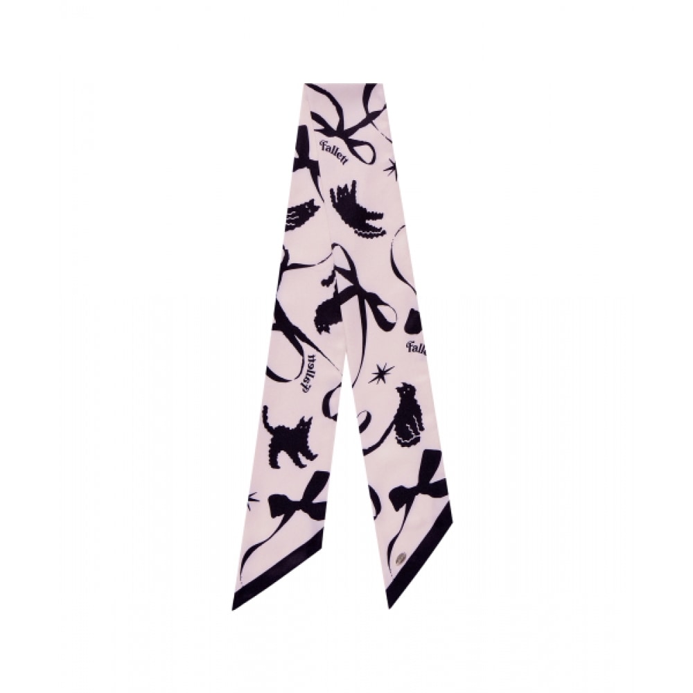 ファレットリボンネロツイリースカーフピンク