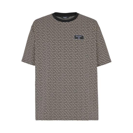 BALMAIN Men Tops FH1EG000 BC90 GFE BLACK NEUTRALS