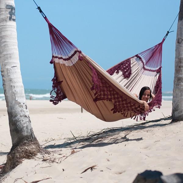 ハンモック おしゃれ ゴージャス フリンジ 高級 LA SIESTA オーガニックコットン