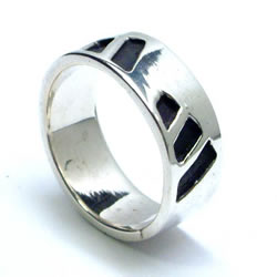 ダクトシルバーリング 指輪 16号 通風口 携帯 アンテナ スマホ 電波 目盛り シルバー925 刻印あり 本物の銀 男性 女性 プレゼント 親指 人差し指 中指 小指 sr00000318-xx